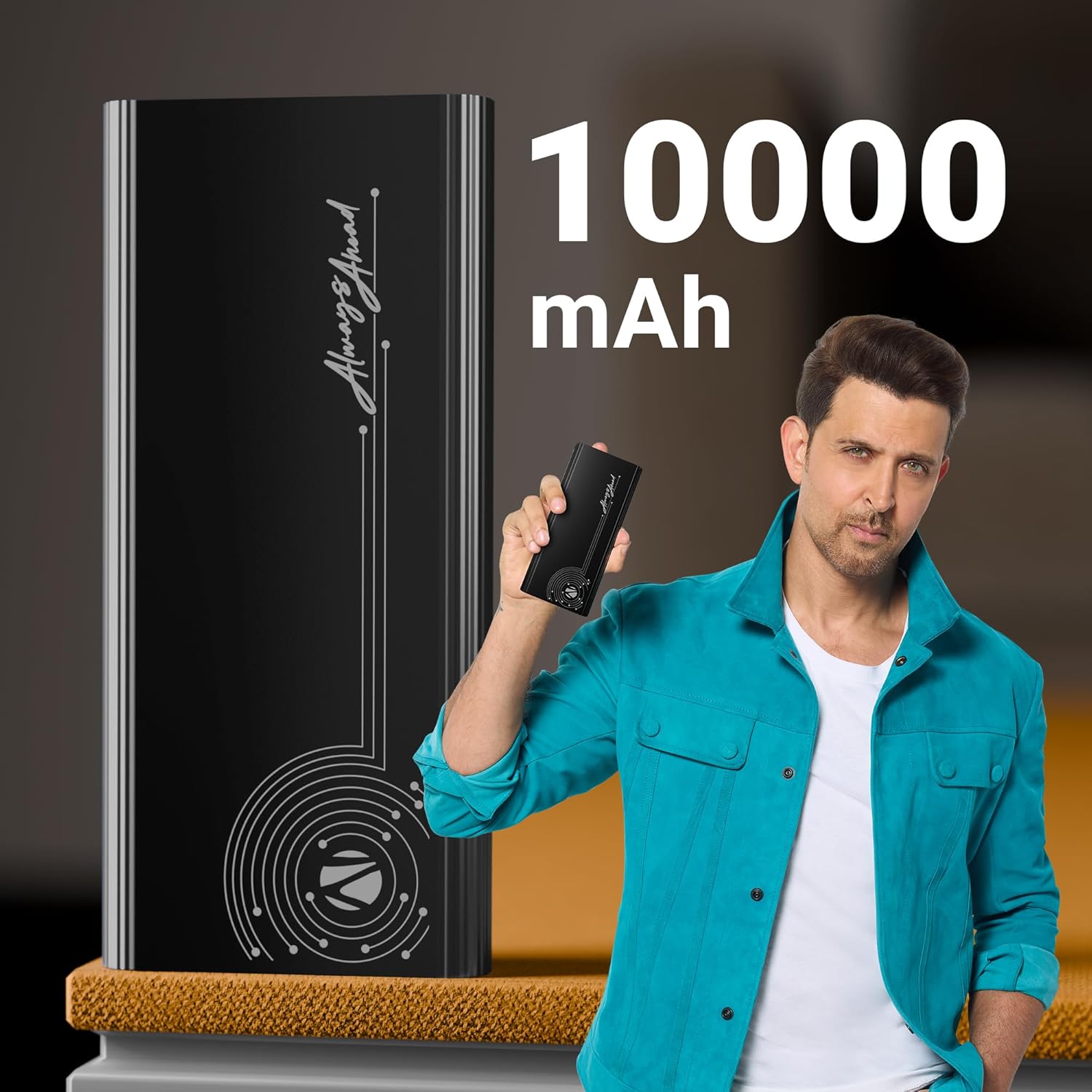 ZEBRONICS EnergiPod 10MR1 Power Bank with 10000 mAh text