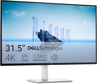 Dell 32 Plus 4K Monitor - S3225QS - 31.5-inch 4K (3840 x 2160) up to 120Hz 16:9 Display, VA Panel, AMD FreeSync Premium, 99% sRGB, 95% DCI-P3, 1500:1 Contrast Ratio, Comfortview Plus - Ash White