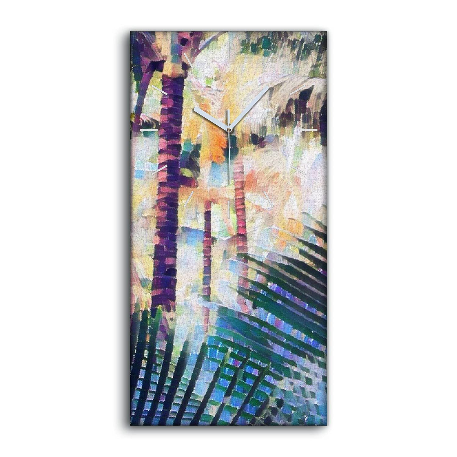 Horloge sur toile silencieuse sans tic tac 30x60cm pour chambre à coucher