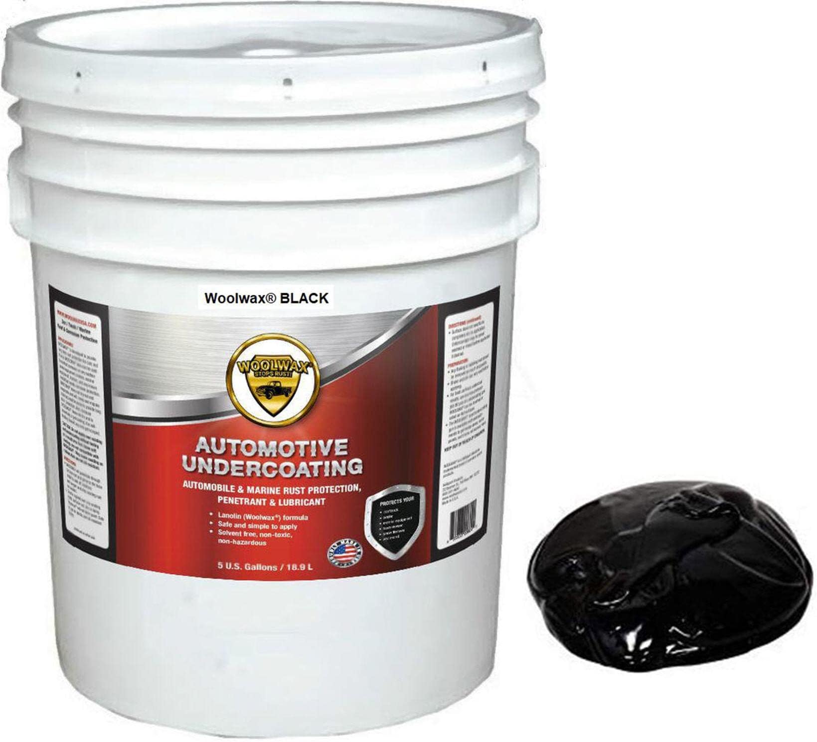 Auto/Truck Lanolin Undercoating 5 Gallon Pail. BLACK