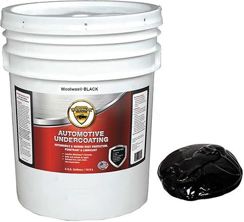 WOOLWAX Recubrimiento de lanolina para autocamión Cubo de 5 galones NEGRO