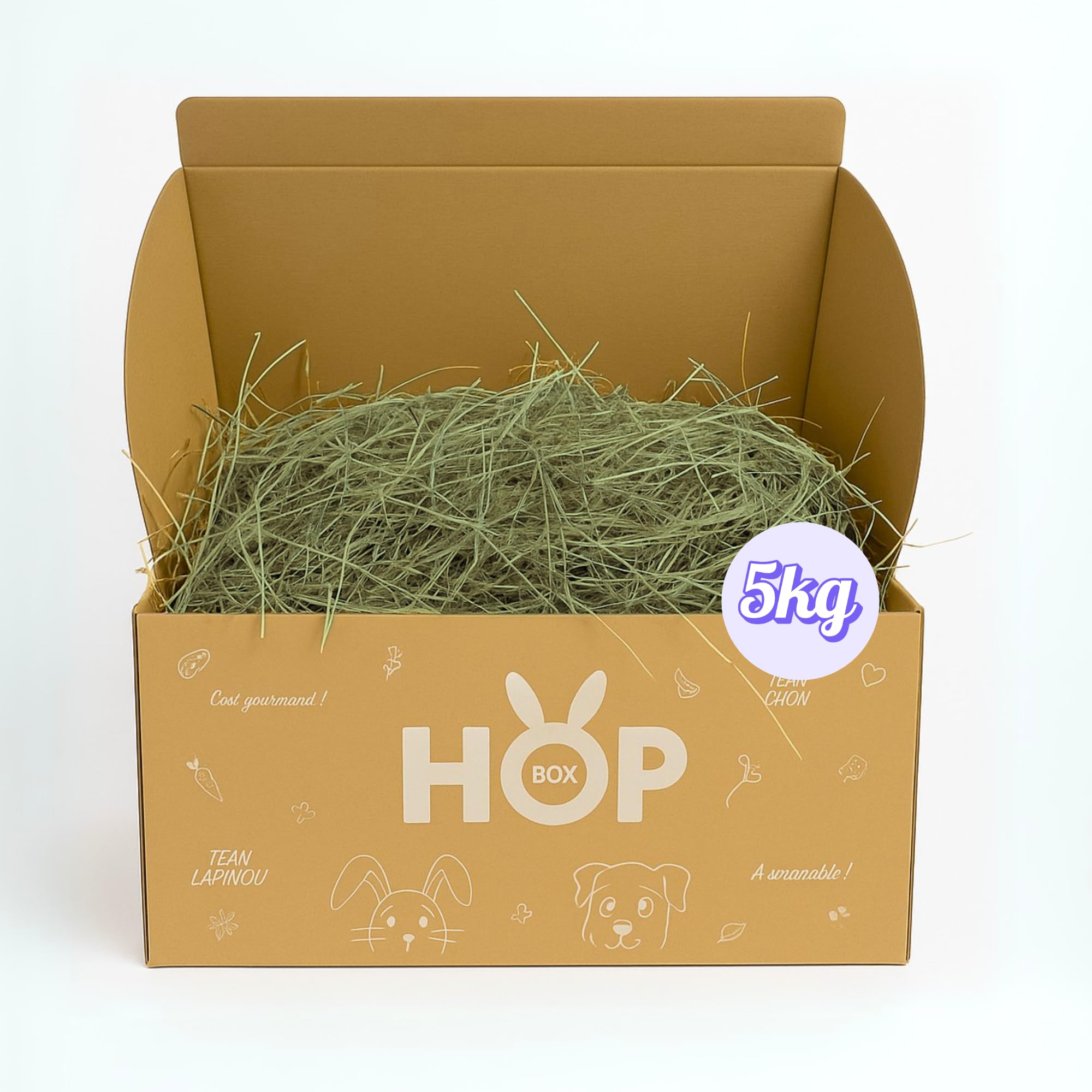 Foin de Prairie Premium pour Lapin & Cochon d’Inde 100% Naturel Longs Brins 5 Kg