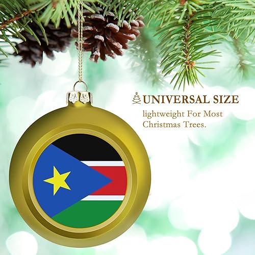 Vista 218 de Adornos dorados de bola de Navidad de Trinidad y Tobago, adorno de bola de bandera de Trinidad y Tobago, adornos de Navidad de bandera nacional