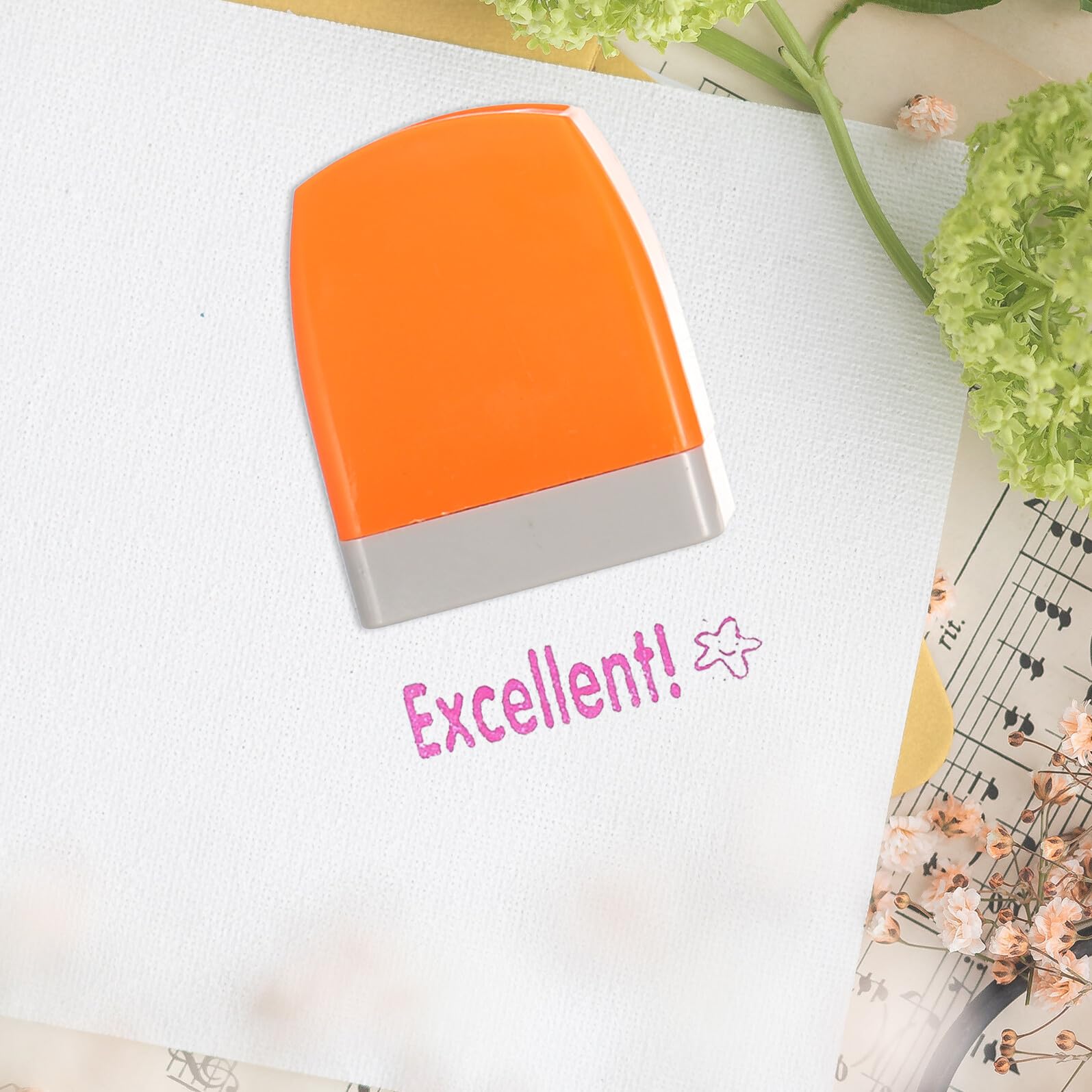 Set 8 Timbri per Insegnanti in Abs la Cancelleria del Docente, Timbro Personalizzabile Portatile per Back To School Party e Scuola Primaria