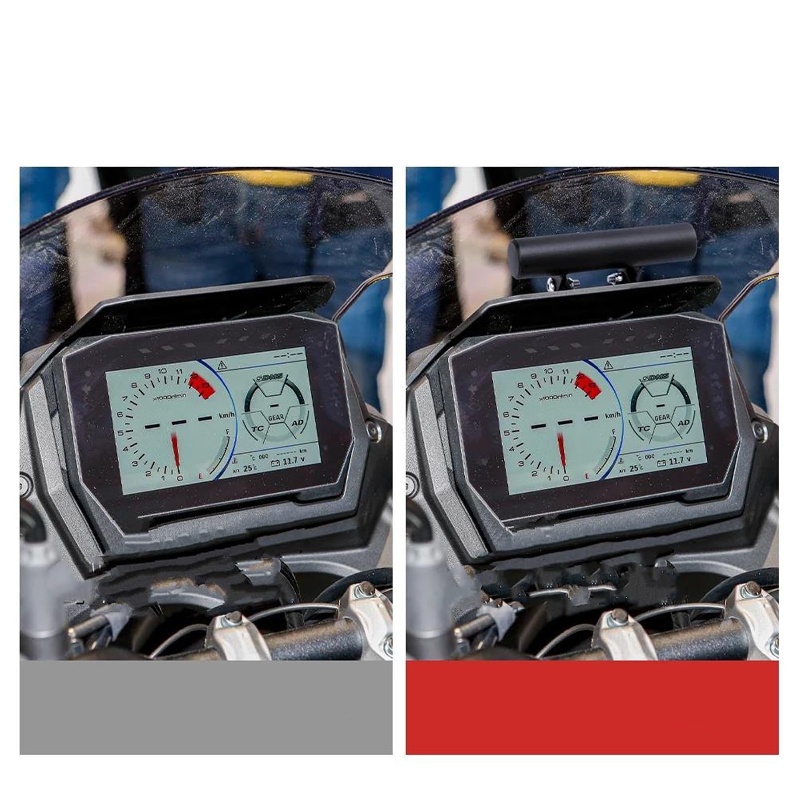 Gps Manubrio Navigatore prolunga Supporto Per Navigatore GPS Per Moto Per Suzuki GSX-S1000 GX 2024-2025, Per Manubrio Con Estensione Per Smartphone