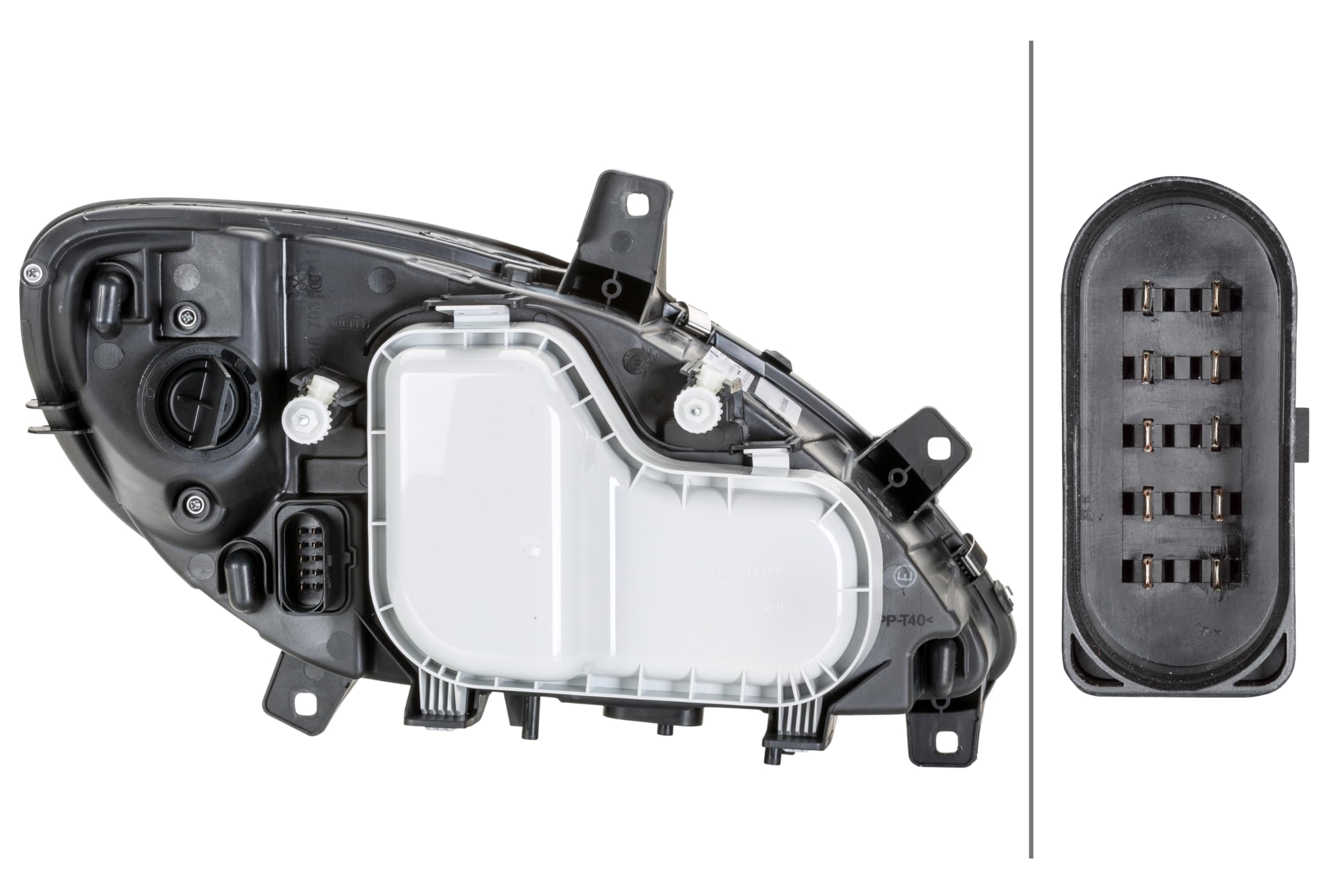 HELLA 1Eg 246 041-011 Halogène-Projecteur Principal - Ece - Pour Circulation À Droite - Avant Gauche | Compatible avec: MERCEDES-BENZ VIANO, VITO / MIXTO Kasten, VITO Bus