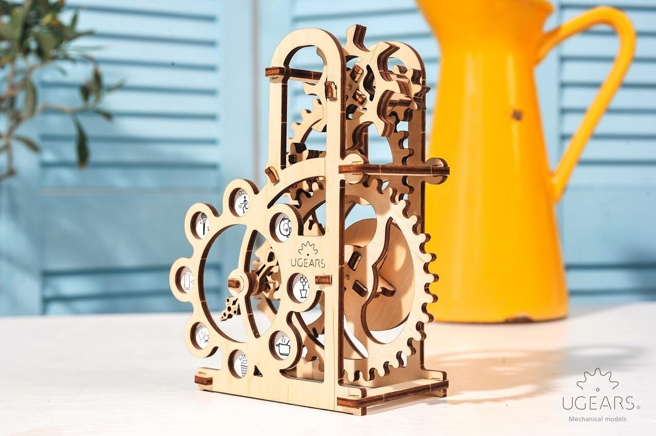 UGEARS Dynamometer - Mechanical Model Construction Kit 3D Wooden Puzzle for Self-Assembly Without Glue - Brainteaser for Kids, Teens and Adults