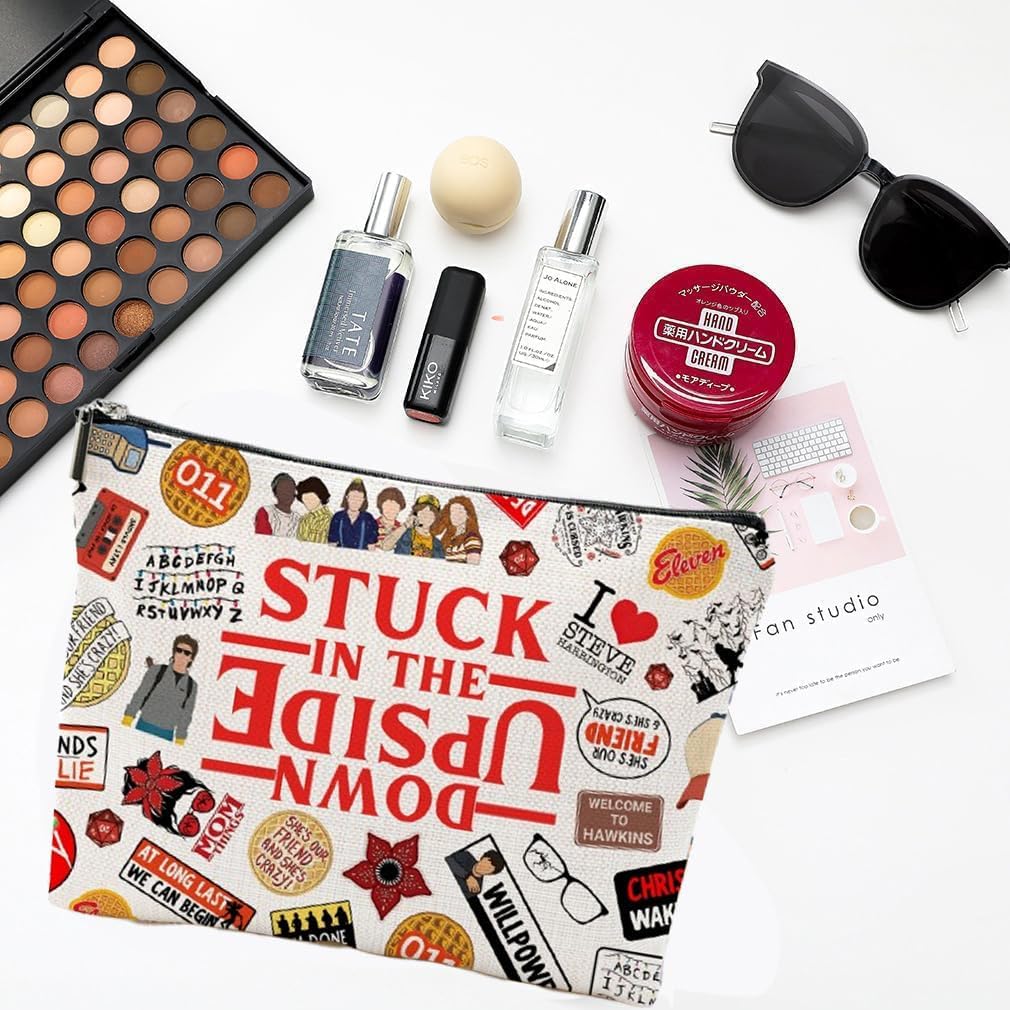 Stranger Merch Thing Makeup Bag, Friendship Gifts Makeup Zipper Pouch Bag for Fans Birthday