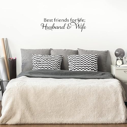 Miniatura 2 de Adhesivo decorativo para pared diseño de Best Friends for Life marido y esposa para dormitorio