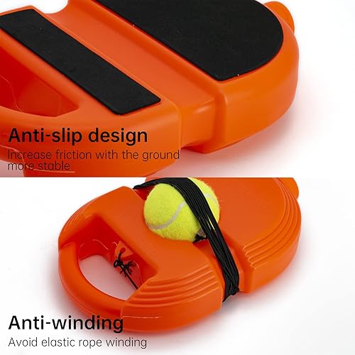 Miniatura 9 de Pelota de rebote de tenis con 3 bolas de cuerda, equipo de entrenamiento de tenis solo para práctica personal, herramientas de entrenamiento de