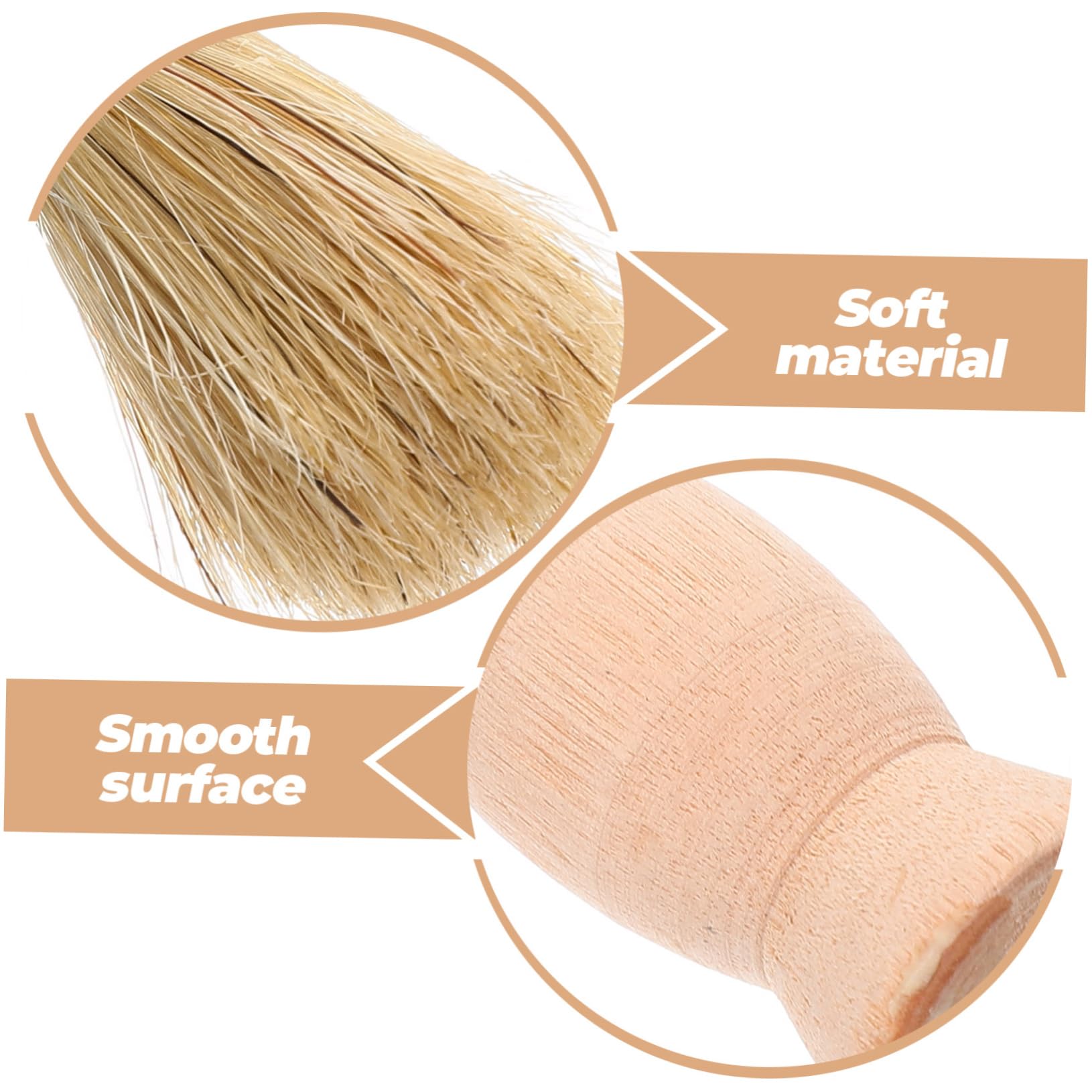 AUTSUPPL Beard Shaving Brush Mens Hairbrush Barber Hair Brush Shaving Brush Barber Accessories for Hair Salons