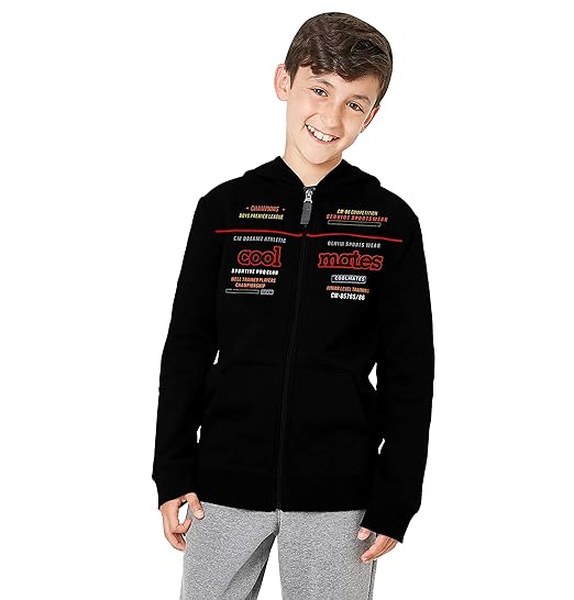 So Sweety Comfort & Dreams Essanza Boys Chest Printed Hooded Sweatshirt