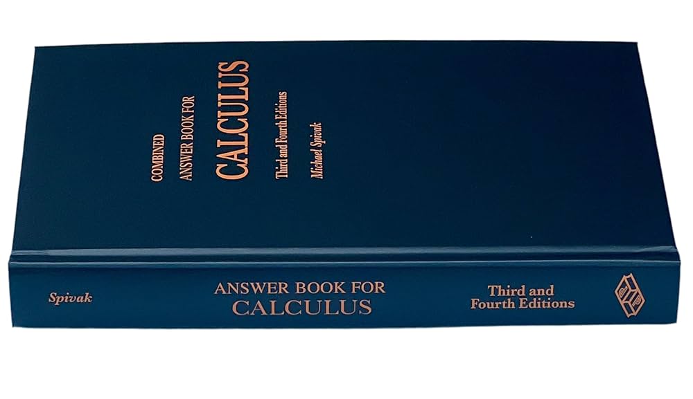 Combined Answer Book For Calculus Third and Fourth Editions
