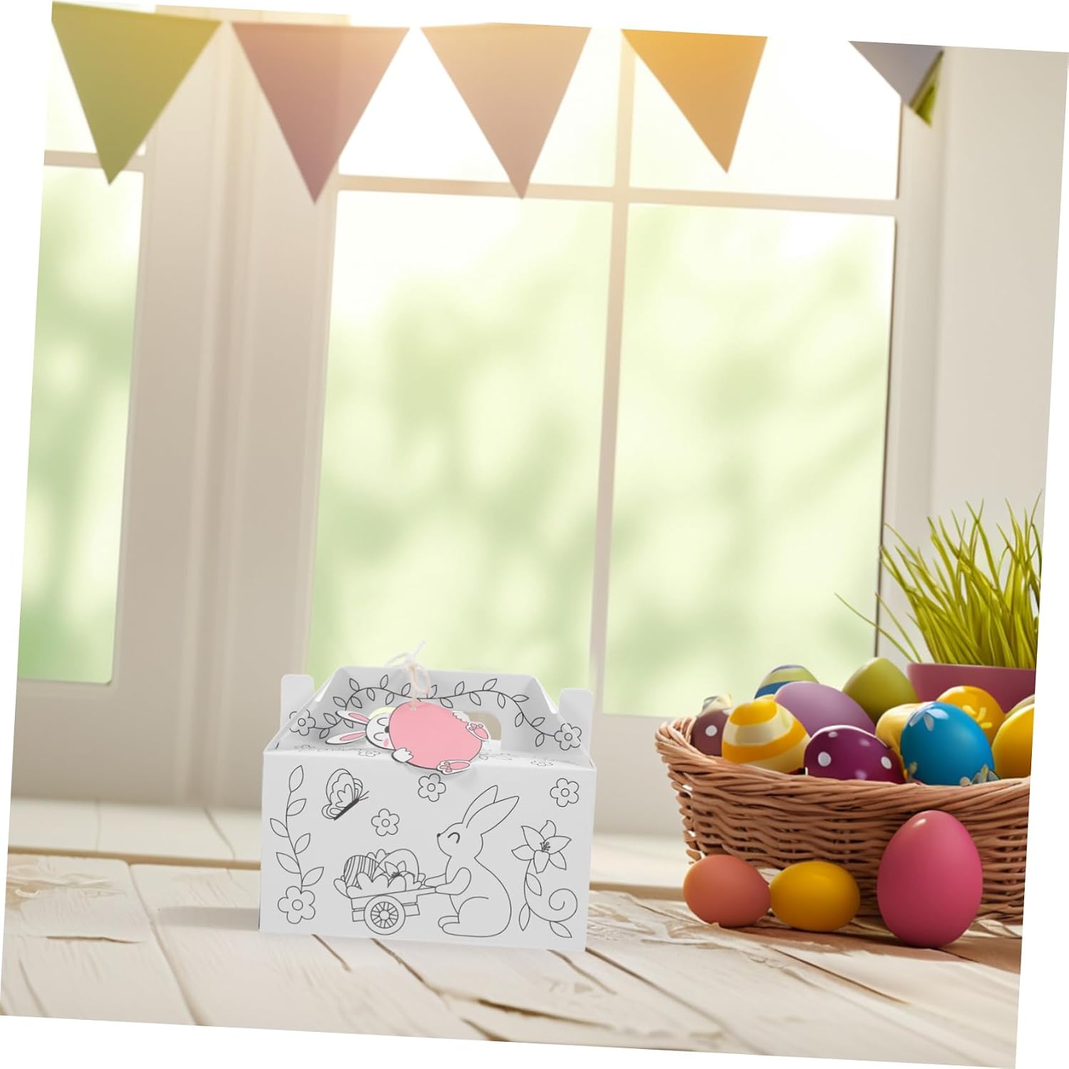 Zerodeko 1set Easter Blank Candy Box for Boy Girl Craft Activity Creative Treat Holder Packaging Supplies for Party Favors and Holiday Celebrations