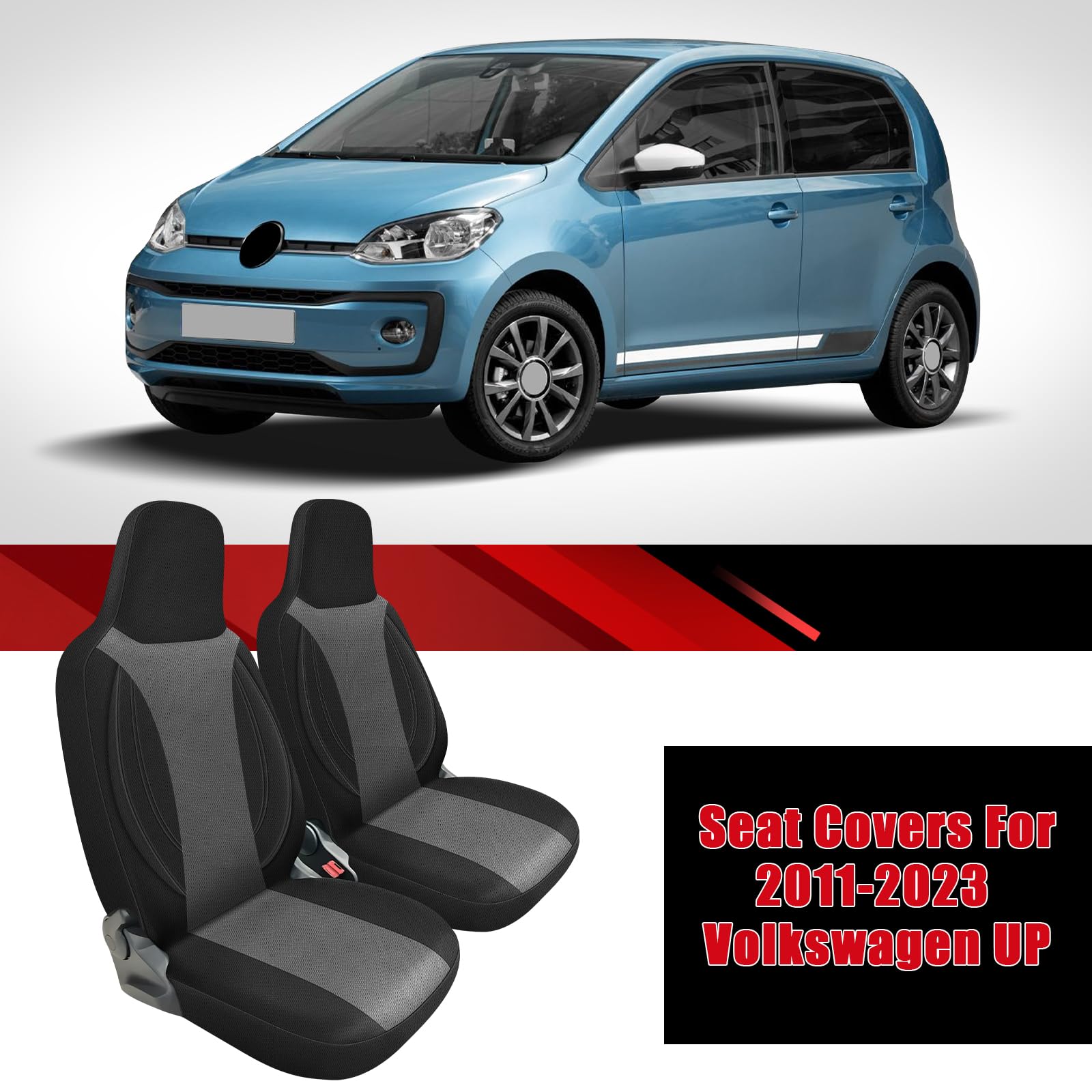 Sitzbezüge Auto für 2011-2023 VW UP | Autositzbezüge Auto-Sitzschoner Schonbezüge Sitzauflagen Sitzbezug Vordersitze
