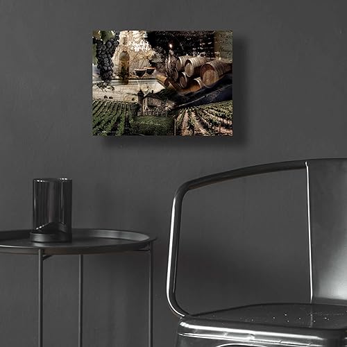 Miniatura 5 de Epic Art 'Wine' de GraphINC, arte de pared de vidrio acrílico, 16"x12"