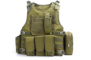 YAKEDA Outdoor Tactical Airsoft Green Plate Carrier Adjustable Fit Adult