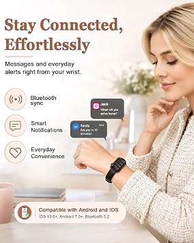 MorePro Health Fitness Tracker, 24/7 Heart Rate Monitor with Blood Pressure, Blood Oxygen, Sleep Tracking, IP68 Waterproof Activity Trackers with Step Counter, Compatible with iOS Android