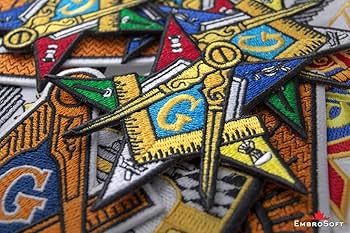 Amazon | イースタンのフリーメイソンの星の刺繍パッチアイロン