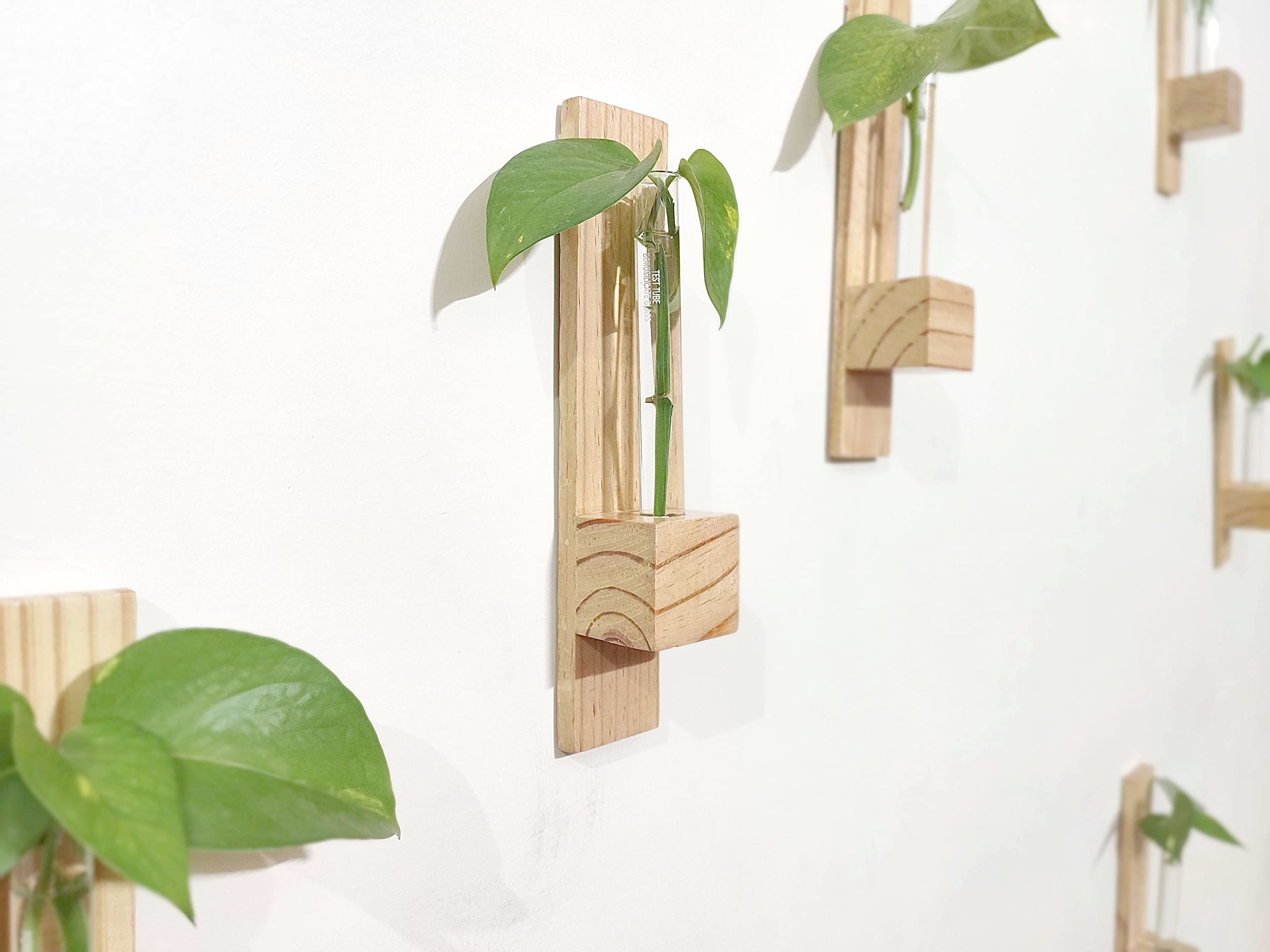 ZYNZS® Test Tube Planter Set of 4 | Hand Made | Indonesian Pine Wood | Wall Planters | Stick to Wall | Decorative Plants | Planters for Home Decor and Balcony | Planters for Living Room (B0B3GBDYTG) Amazon Price History, Amazon Price Tracker