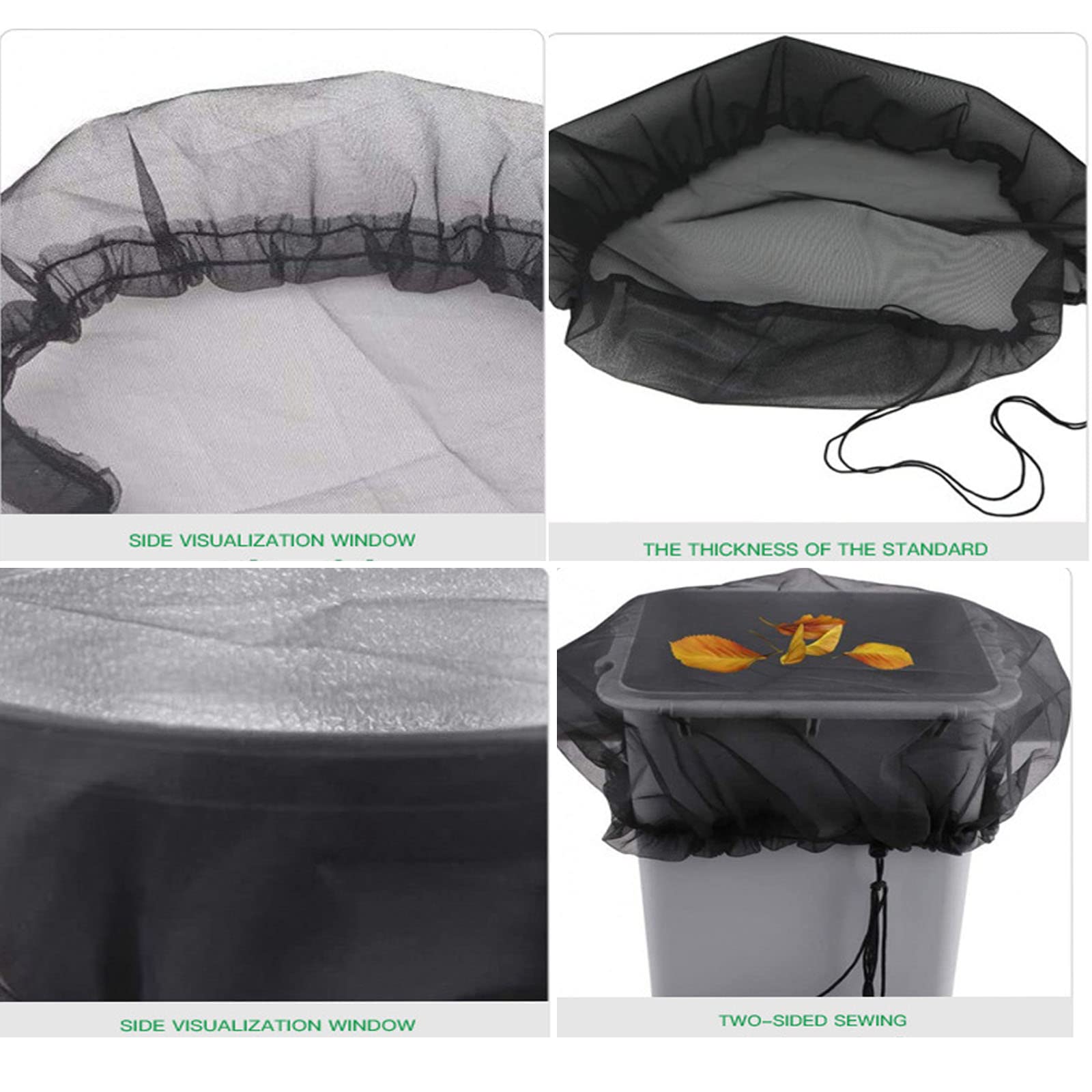 Lot De 2 Tonnes De Pluie De Qualité Supérieure - 60 Cm - Filet De Pluie Réglable - Résistant Aux