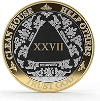 Vista 18 de Silver & Gold - Medallón de Alcohólicos Anónimos de 1 a 60 años (10 años (X)) Cápsula AA incluida