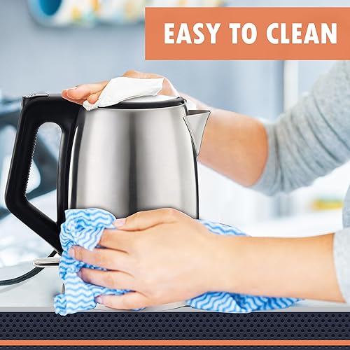 Miniatura 5 de Newhouse NHEK-001 - Hervidor eléctrico de acero inoxidable de 1200 W, 60 onzas líquidas, 1.7 L, tetera eléctrica para agua hirviendo, hervidor de té