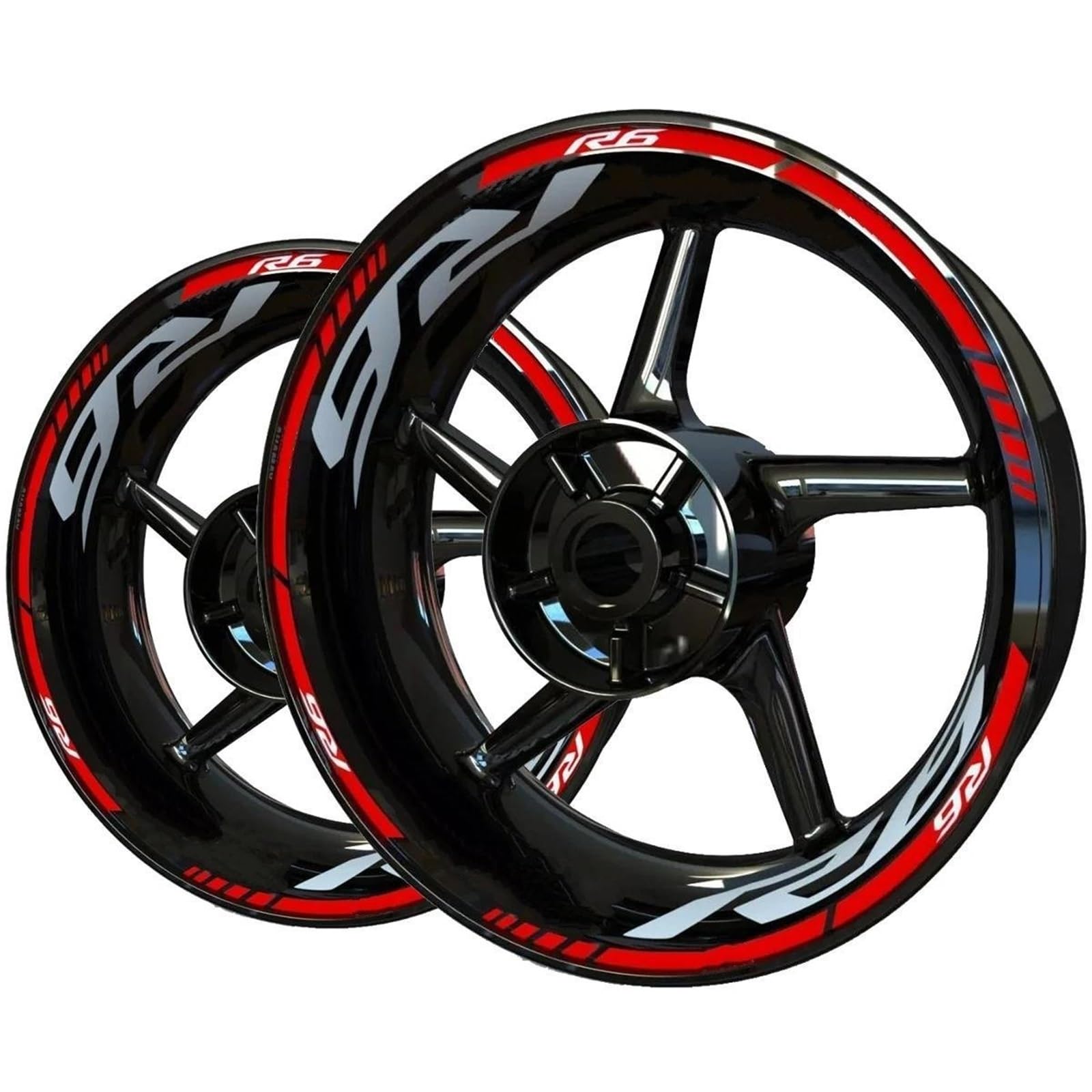 Autocollant jante réfléchissant Yamaha R6 bande bord roue étanche couleur 1