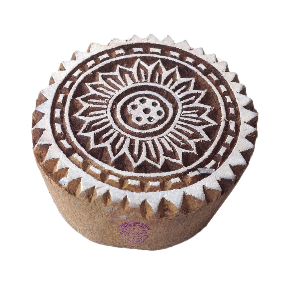 Royal Kraft Wooden Stamps DIY Fabric, Textile, Clay, Pottery, Paper, Henna Printing Blocks THBtag036 โ image 1