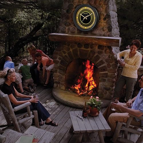 Miniatura 4 de Bulova C4861 Reloj de pared con altavoz estéreo inalámbrico Bluetooth para interiores y exteriores, color negro