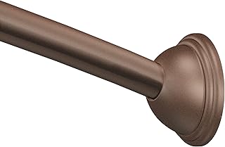 Moen CSR2165OWB 5-Foot Curved Fixed Mount Shower Curtain Rod with Pivoting Flanges, Old World Bronze