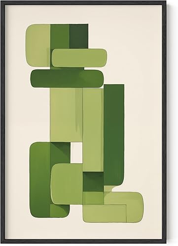 Miniatura 81 de HAUS AND HUES Arte abstracto moderno para pared, arte de sala de estar azul y verde, obra de arte moderna para paredes, imagen minimalista para sala