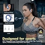 Wireless Earbuds, Bluetooth Headphones, Ear Buds with 80hr Playtime, LED Power Display, Noise Canceling, LED Power Display, IPX7 Waterproof Earphones for Gym/Workout/Sport(Z-Dark Blue)