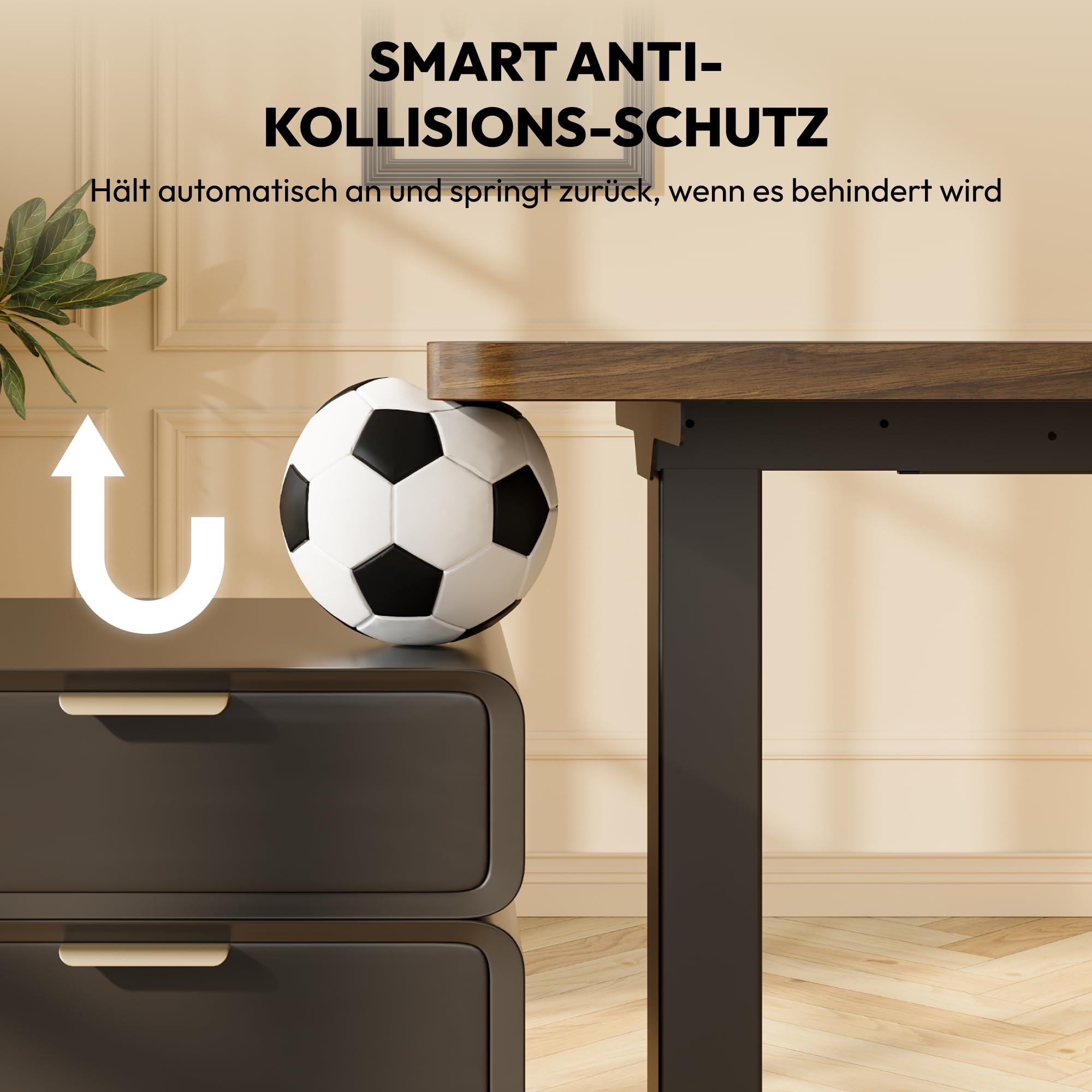 SANODESK Höhenverstellbarer Schreibtisch Gestell mit 2 starken Motoren 3-stufige tischgestell höhenverstellbar mit 4 Memory-Steuerung passt für alle gängigen Tischplatten (Plus)