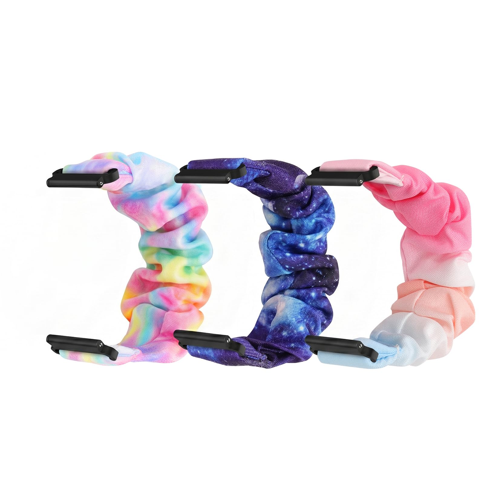 3pack Elastic Scrunchie Band Compatible with Gizmo Watch 3 2 1, Compatible with Gabb Watch 3e 3 2 1, Compatible with SyncUP Kids Watch, Strechy Loop Replacement Strap for Childrens