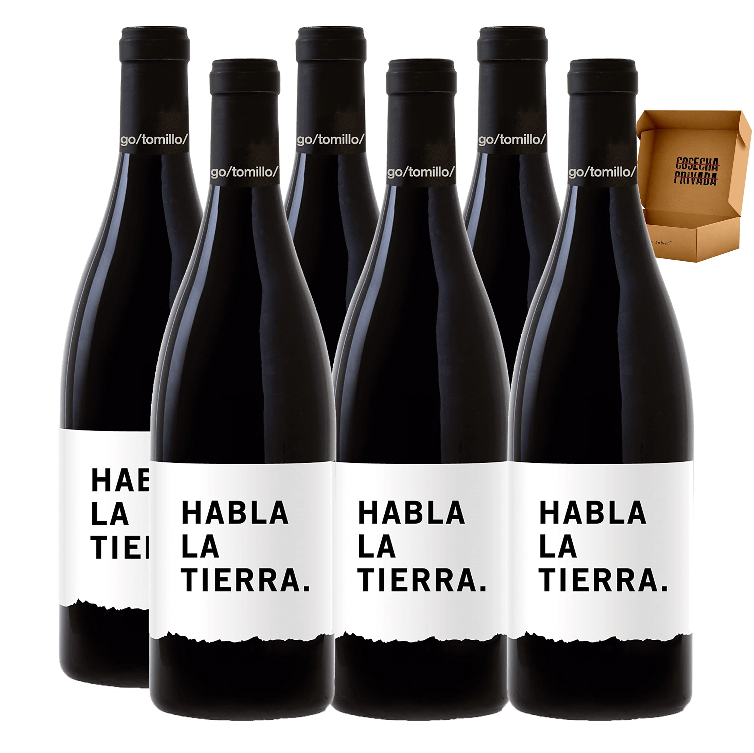 Bodegas Habla - Envío 24h - Mejor Vino de España - Cosecha Privada (6 x Botella 75 cl, Habla la Tierra)