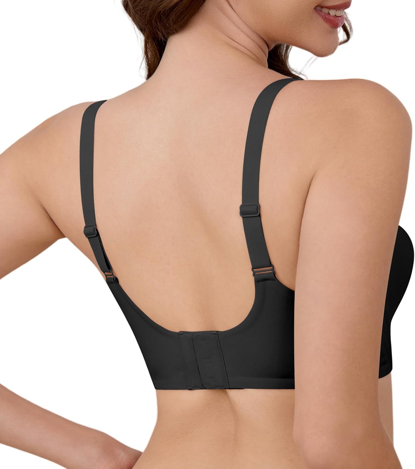 DEANGELMON Bras for Women No Underwire Seamless Wireless Bra Comfort Everyday Scalloped V Neck Bralette - Image 5