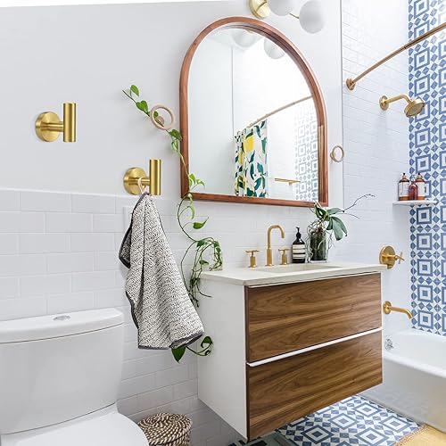 Miniatura 4 de Ganchos dorados para toallas de baño, ganchos de acero inoxidable resistentes para colgar en la puerta, toalla, ropa, armario, esponjas, ganchos de