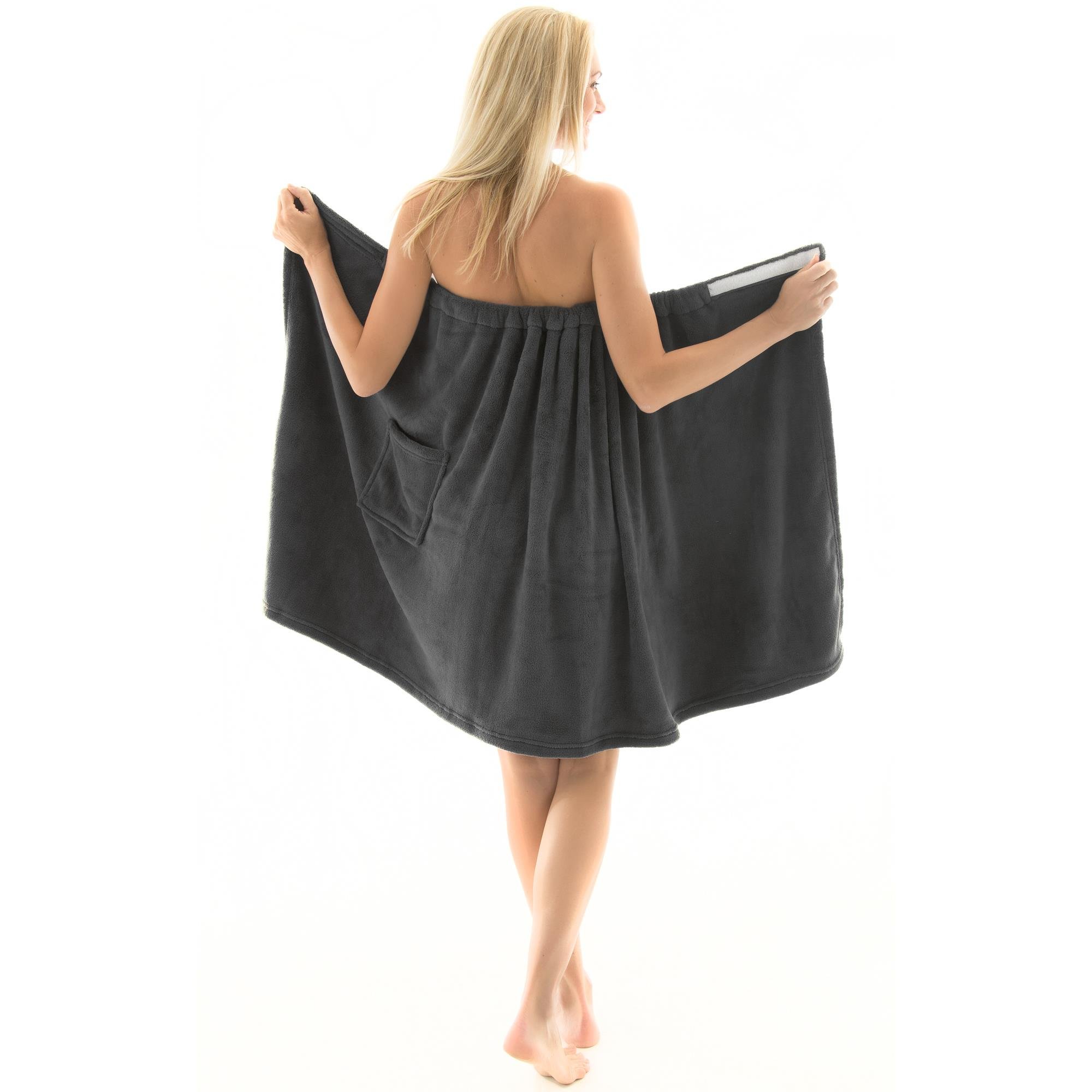 CelinaTex Samoa damski kilt do sauny, rozmiar L/XL, antracyt, mikrofibra, do sauny