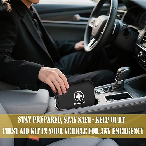Miniatura 4 de Kit de primeros auxilios de 196 piezas de carcasa dura impermeable Eva Kit de supervivencia portátil para el hogar, camping, automóviles,