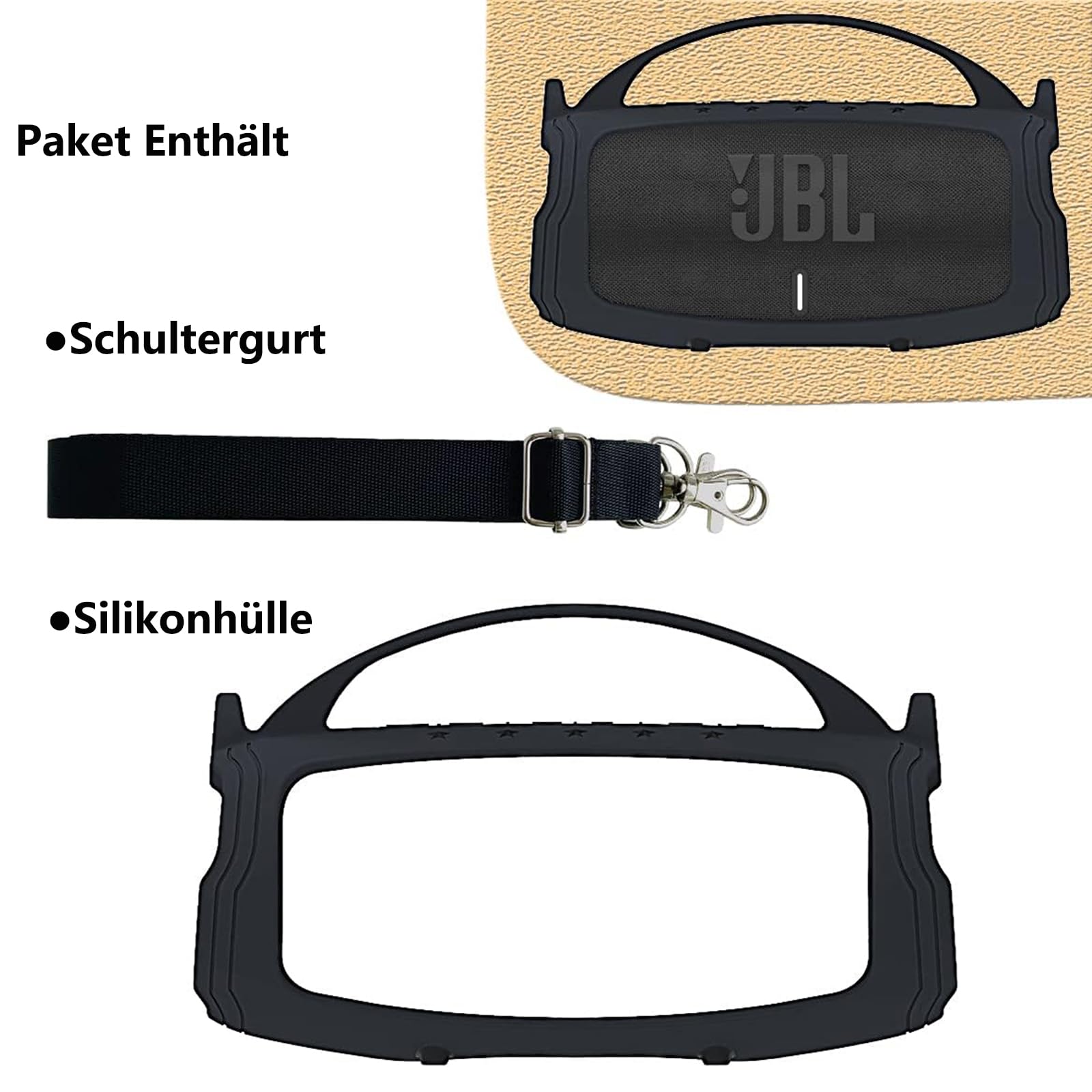 Funda de silicona y funda de transporte para altavoces Bluetooth JBL Charge 4 / Charge 5 portátiles, carcasa de accesorios para altavoces Bluetooth JBL Charge 5 / Charge 4