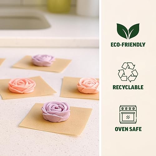 Miniatura 6 de Cuadrados de papel pergamino sin blanquear, perfectos para almacenar, congelar, separar, hornear, pintar con diamantes (2 x 2  400 hojas)