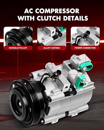 Miniatura 2 de Compresor de CA con embrague para Kia Sorento 3.5L 2003-2006 Compresor de aire acondicionado CO 10822C