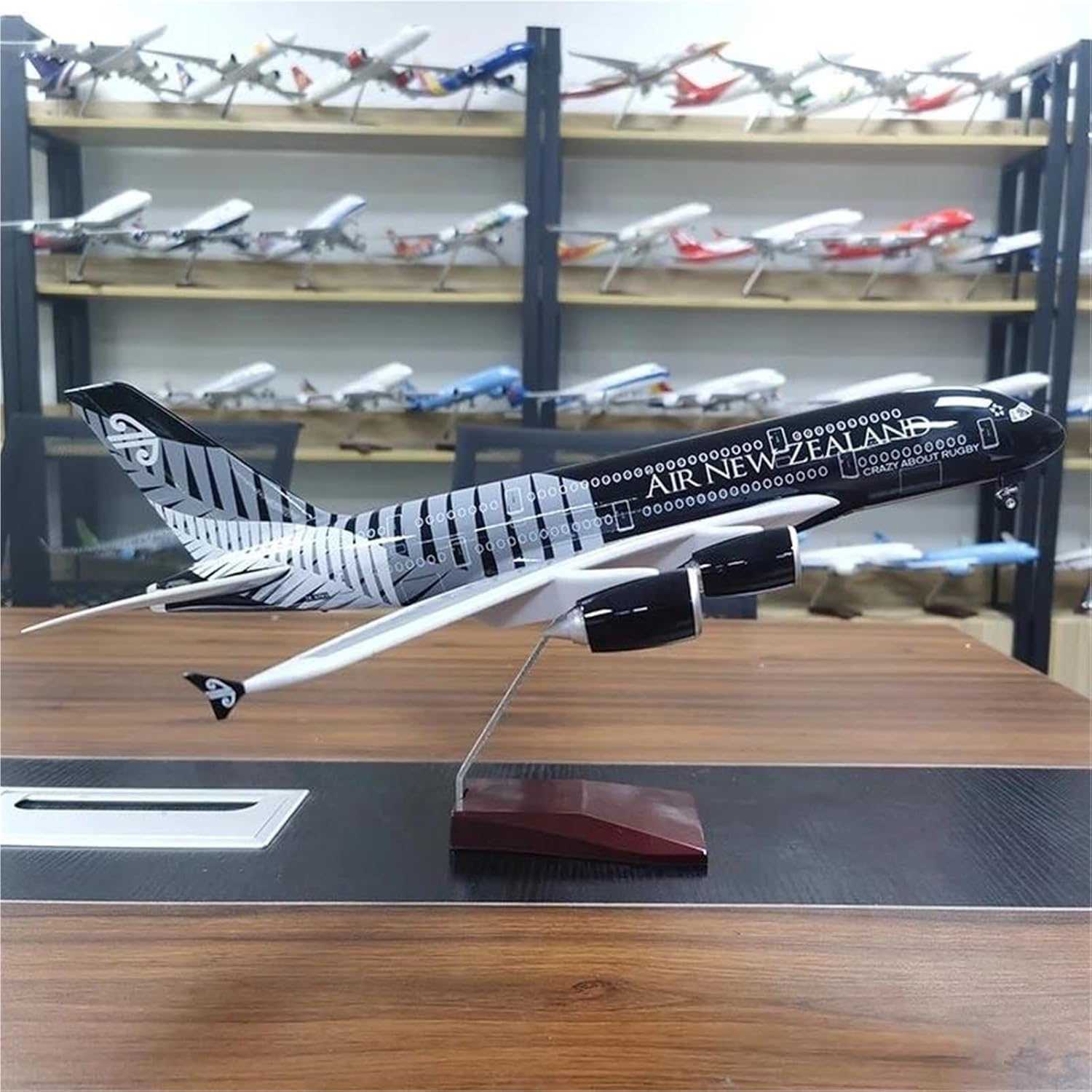 1 130 for Large Model Airplane New Zealand 380 with LED Light Diecast Airplanes Favorites Or Desktop Displays Hobby Playgame Kit