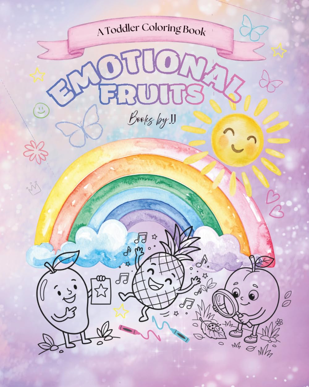 Emotional Fruits Coloring Book for Toddlers: A Fun and Educational Coloring Book About Feelings for Kids