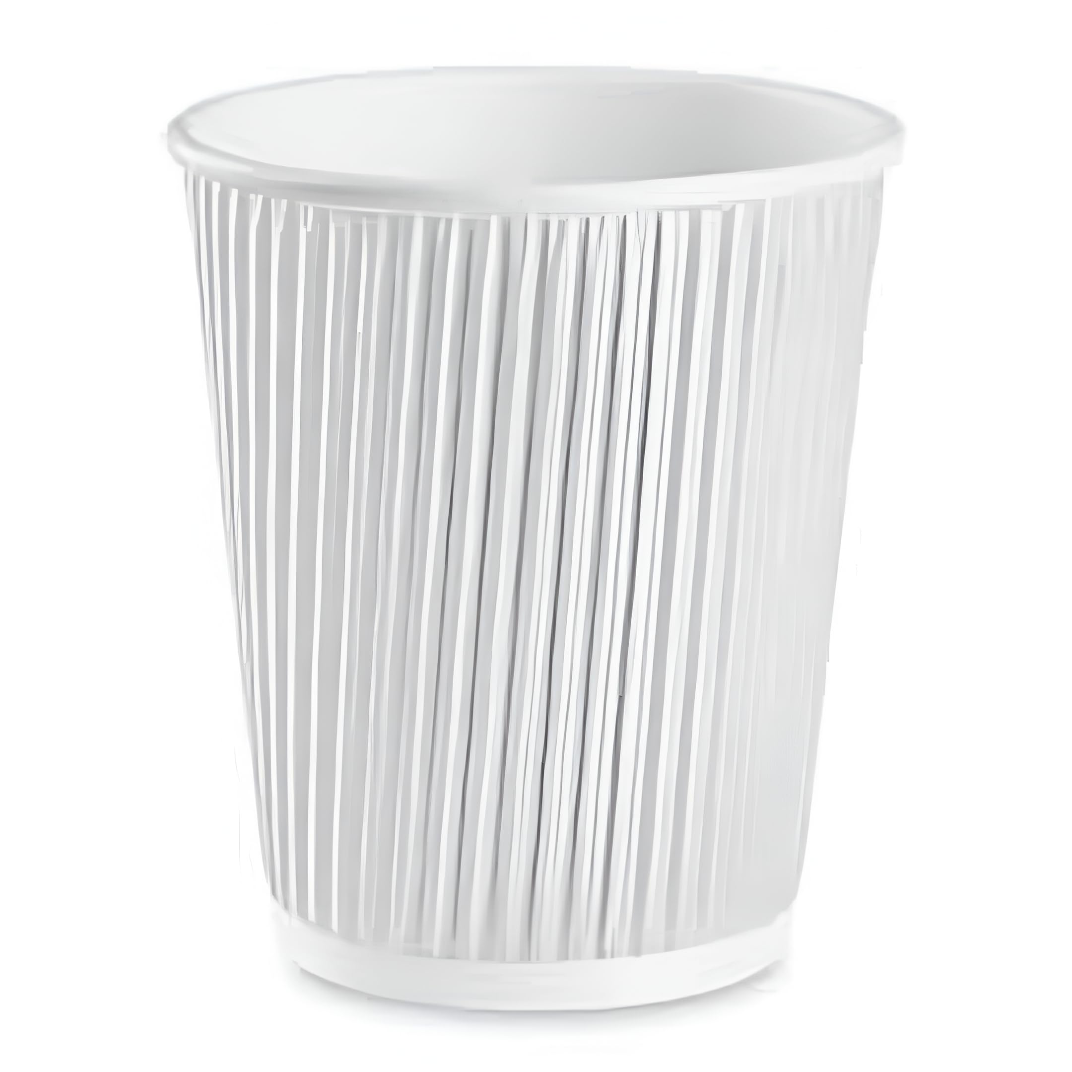 Varaq InternationalPack of 100 Ripple Coffee Heavy Duty EcoCup Disposable Coffee,Tea,Karak Paper Ripple Leak-Proof Design, Ideal for Parties, Picnics, and Travel (White, 8 oz).