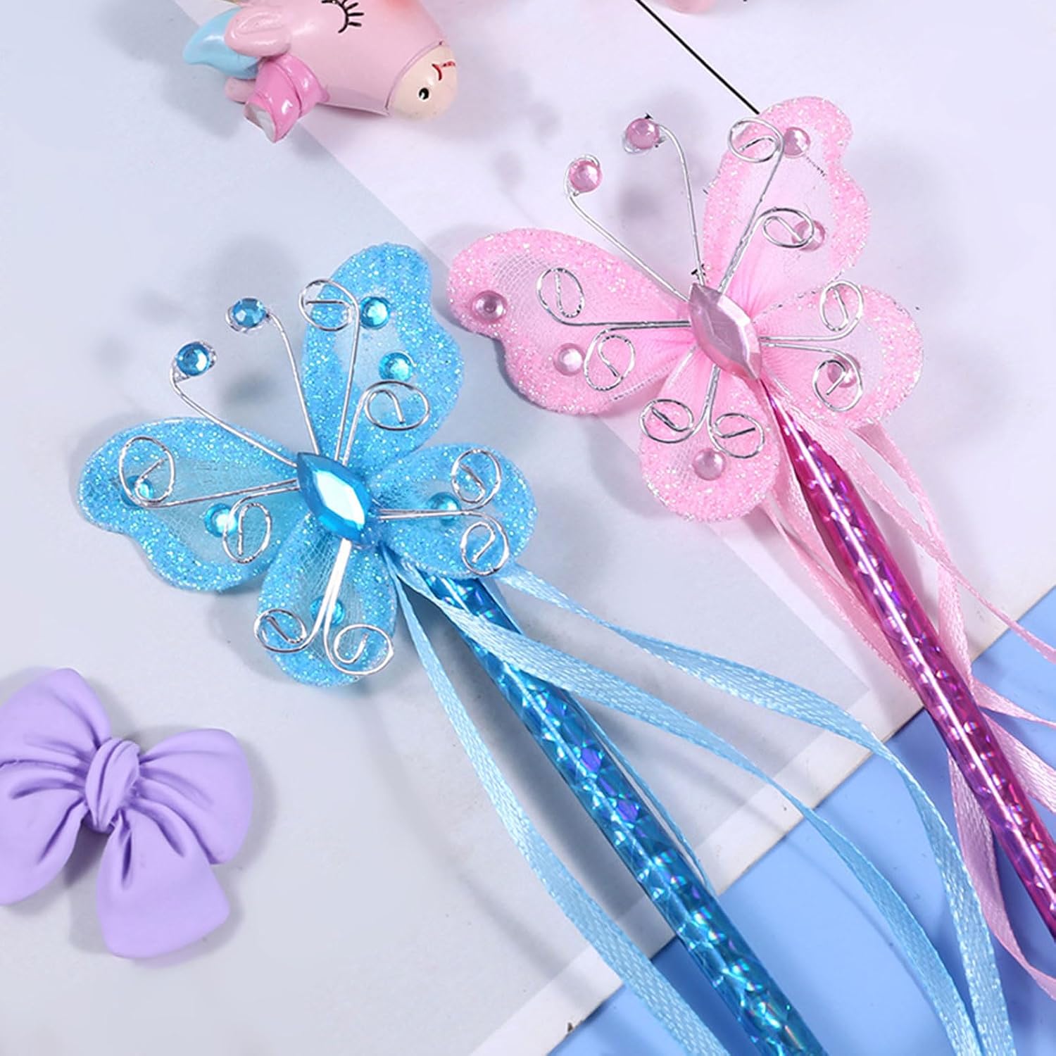 Butterfly Stick Princess Cosplay Props Little Girl Character Costume Accessory For Children Girl Kindergarten