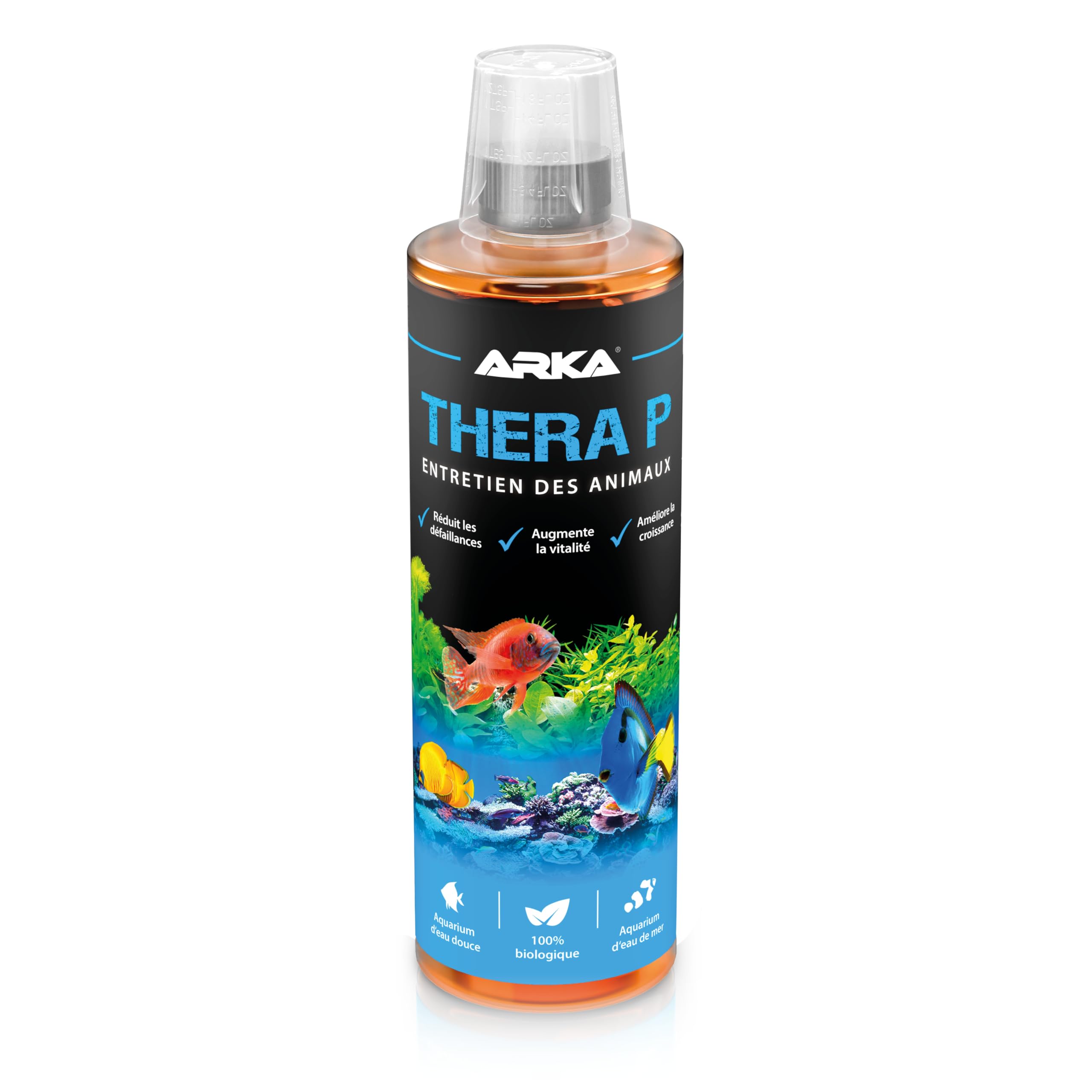 Microbe-Lift TheraP Soin Poissons Aquarium 473 ML - Réduit Le Stress & Stimule Les Défenses Naturelles – Favorise La Rep
