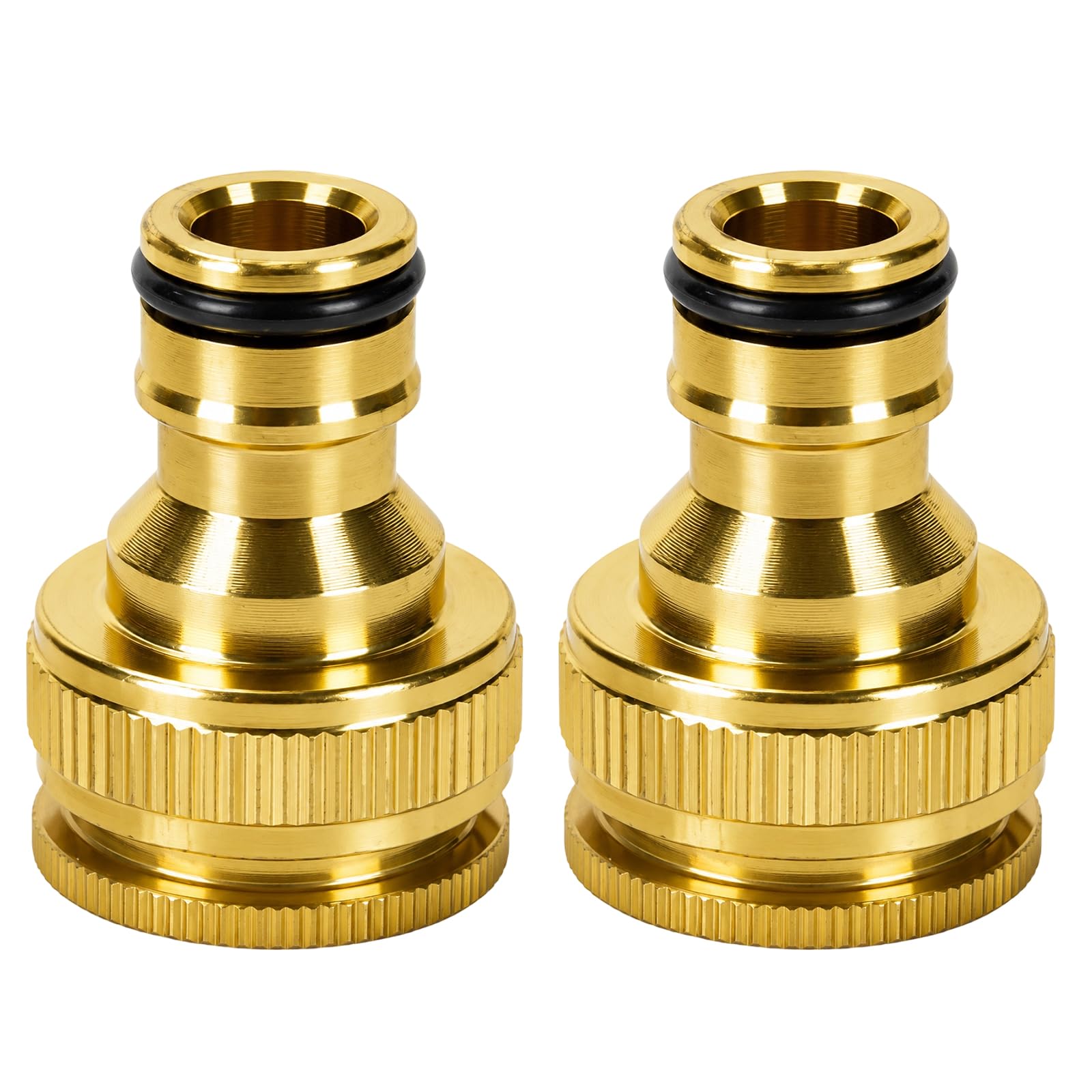 Tap to Hose Connector UK, Two Tap Adapters for Hose Pipe, Universal Tap Connector for Garden Tap Attachments, 4/6 Inch Standard Size, 3.9 x 2.8 x 2.8 cm Dimensions
