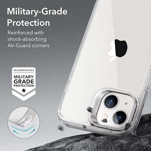 Miniatura 5 de ESR Funda para iPhone 14 Pro con soporte, protección de grado militar, soporte de anillo de cámara integrado, parte trasera acrílica resistente a